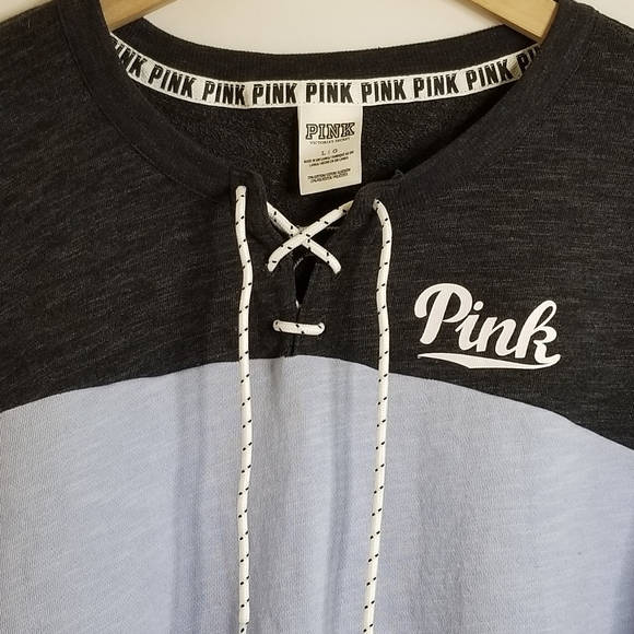 PINK VS Varsity Inspired Sweatshirt - Blue - Picture 1 of 9